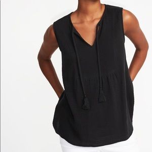 Tassel Sleeveless Blouse